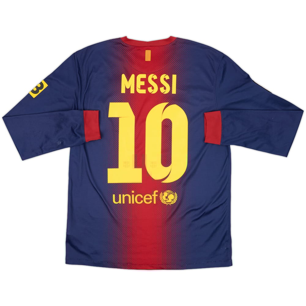 2012-13 Barcelona Home L/S Shirt Messi #10 - 8/10 - (M)