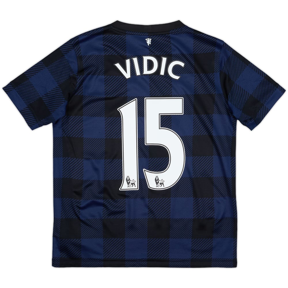 2013-14 Manchester United Away Shirt Vidic #15 - 6/10 - (L.Boys)