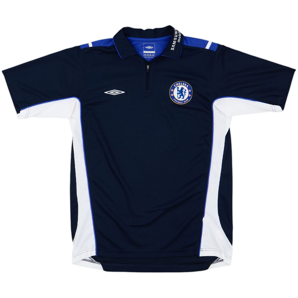 2005-06 Chelsea Umbro 1/4 Zip Polo Shirt - 9/10 - (M)