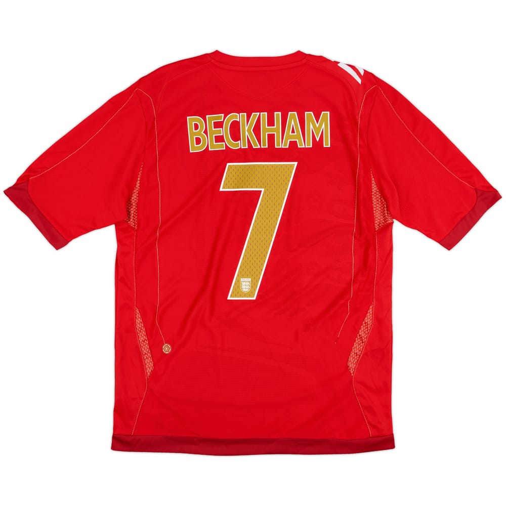 2006-08 England Away Shirt Beckham #7 - 7/10 - (L)