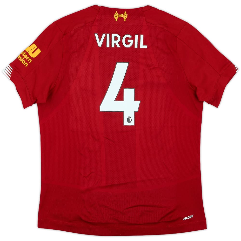 2019-20 Liverpool Home Shirt Virgil #4 - 9/10 - (M.Boys)