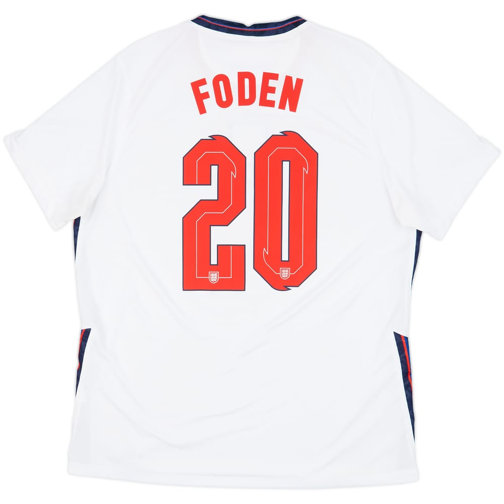2020-22 England Home Shirt Foden #20 - 8/10 - (XL)