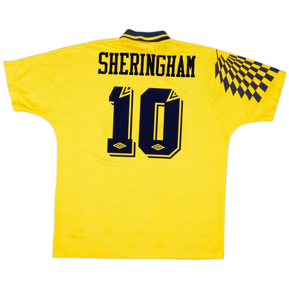 1991-95 Tottenham Away Shirt Sheringham #10 - 8/10 - (XL)
