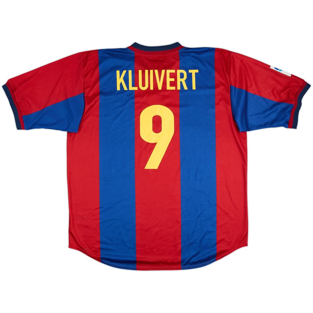 1998-99 Barcelona Player Issue Home Shirt Kluivert #9 - 6/10 - (XXL)