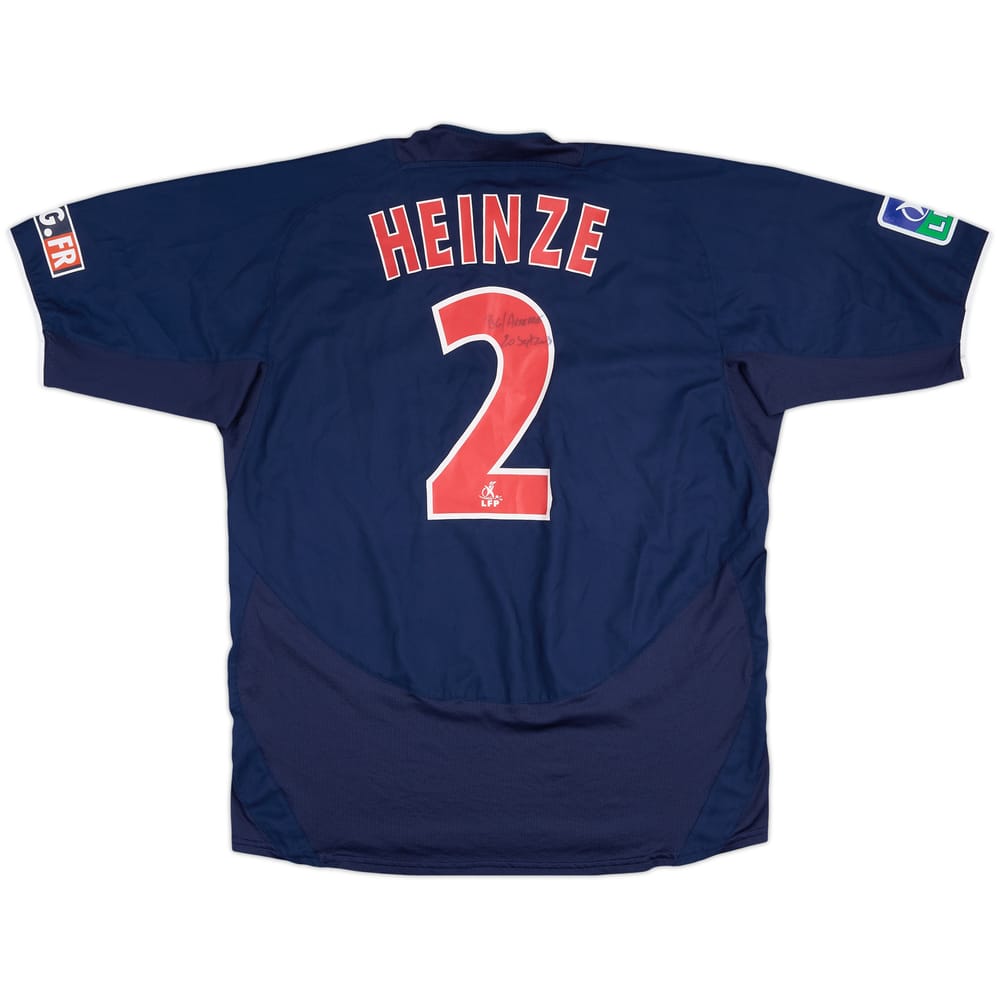2003-04 Paris Saint-Germain Match Issue Signed Home Shirt Heinze #2
