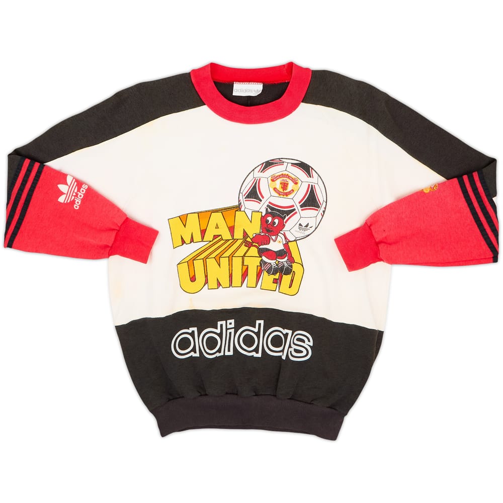 1990-92 Manchester United adidas Sweat Top - 6/10 - (Y)