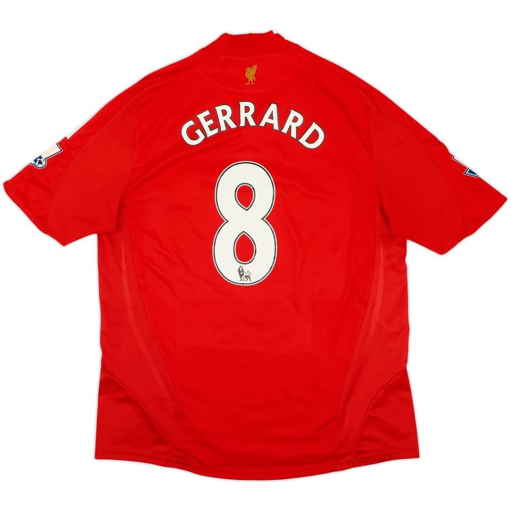2008-10 Liverpool Home Shirt Gerrard #8 - 6/10 - (L)