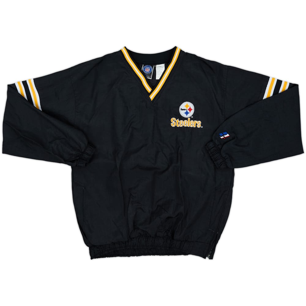 1990s Pittsburgh Steelers NFL Pullover Rain Jacket - 9/10 - (XL.Boys)