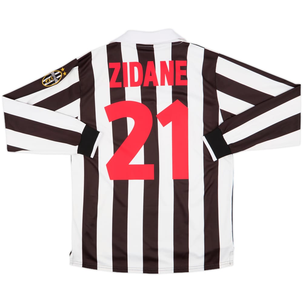 1998-99 Juventus Home L/S Shirt Zidane #21 - 7/10 - (S)
