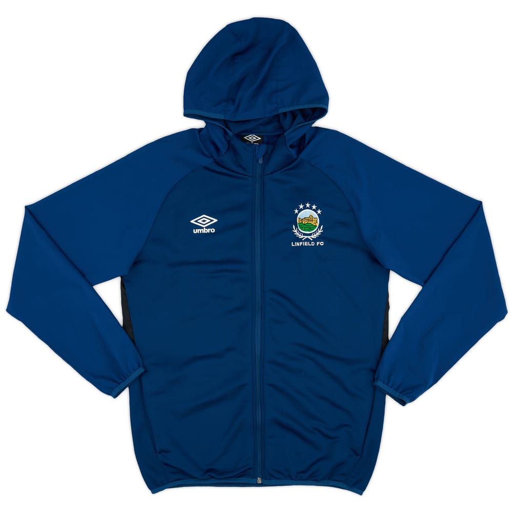 2016-17 Linfield Umbro Hooded Track Jacket - 9/10 - (M)