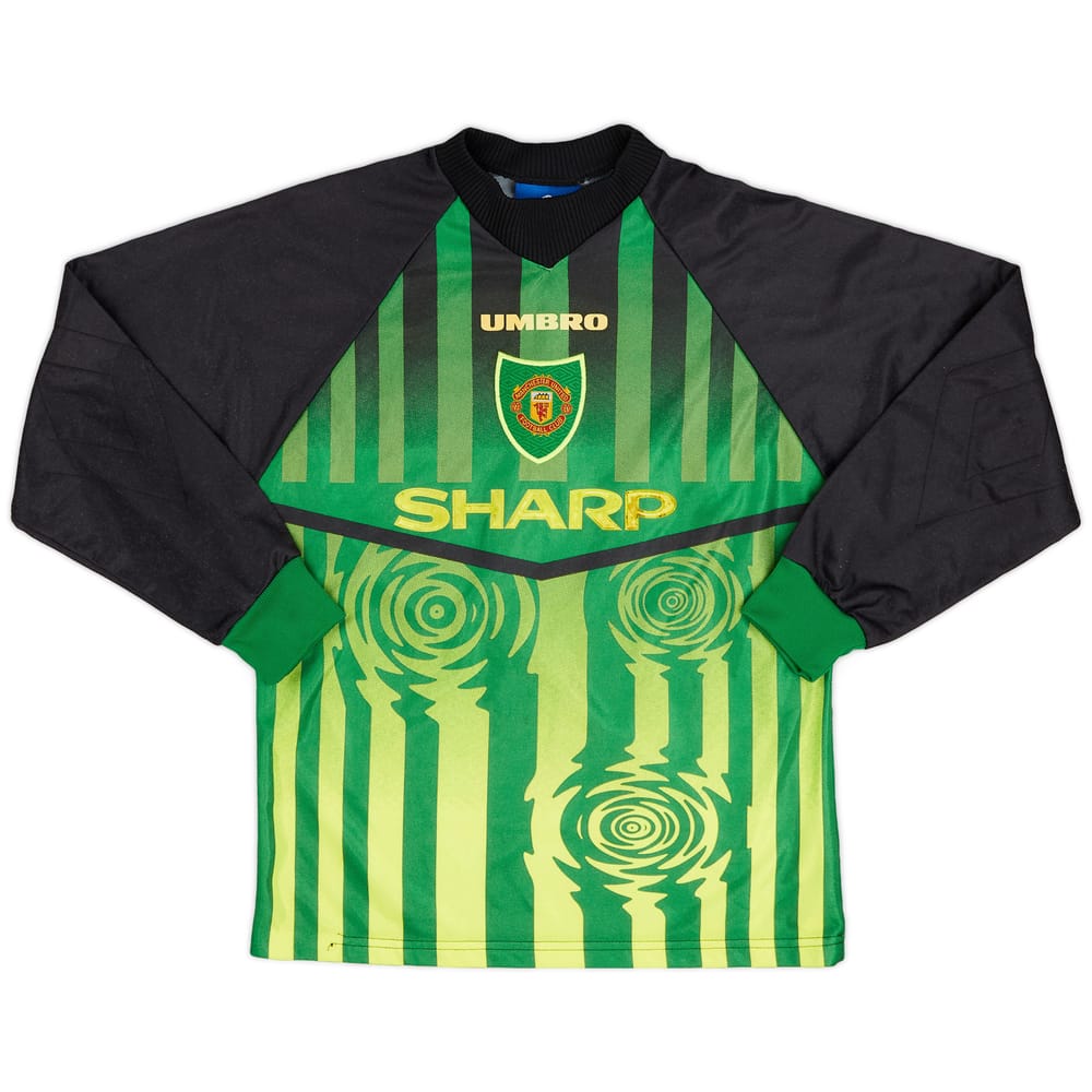 1997-98 Manchester United Green GK Shirt - 8/10 - (L.Boys)