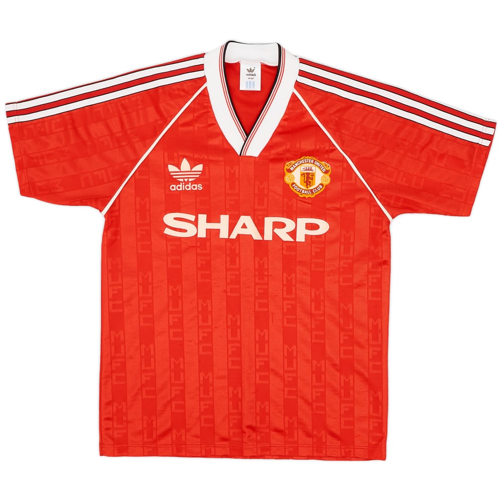 1988-90 Manchester United Home Shirt - 7/10 - (S)