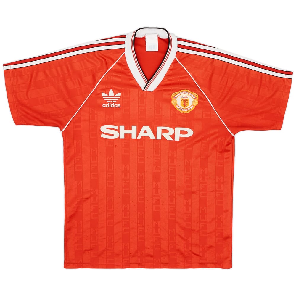 1988-90 Manchester United Home Shirt - 7/10 - (M.Boys)