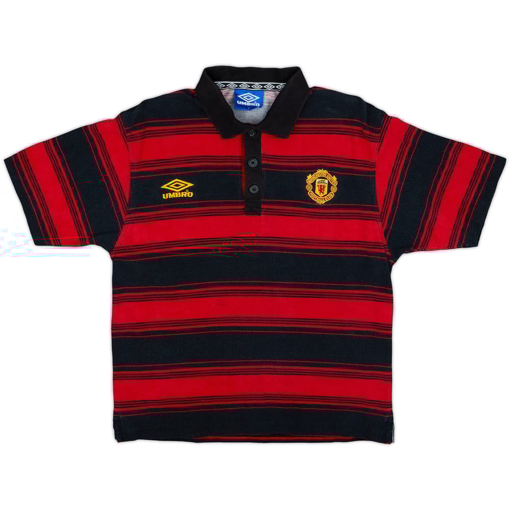 1996-97 Manchester United Umbro Polo Shirt - 8/10 - (Y)