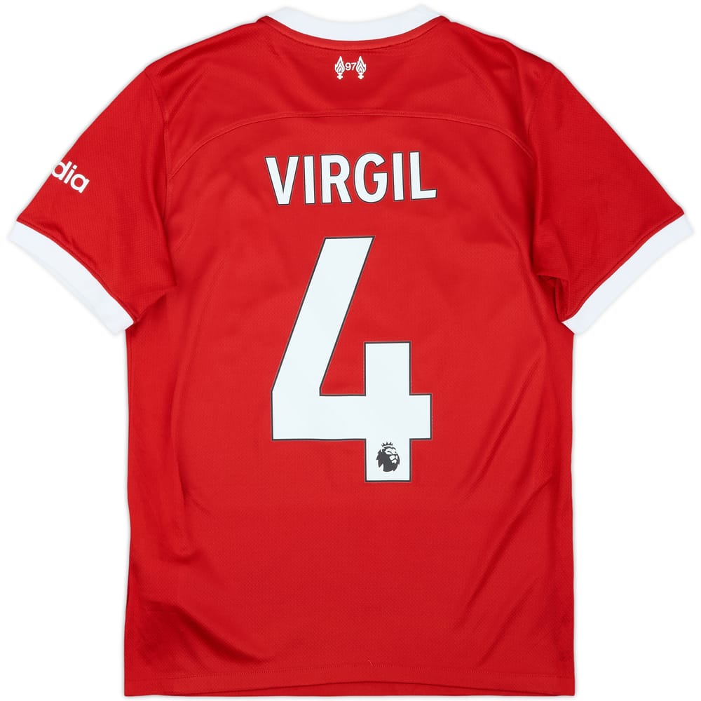 2023-24 Liverpool Home Shirt Virgil #4 - 5/10 - (S)
