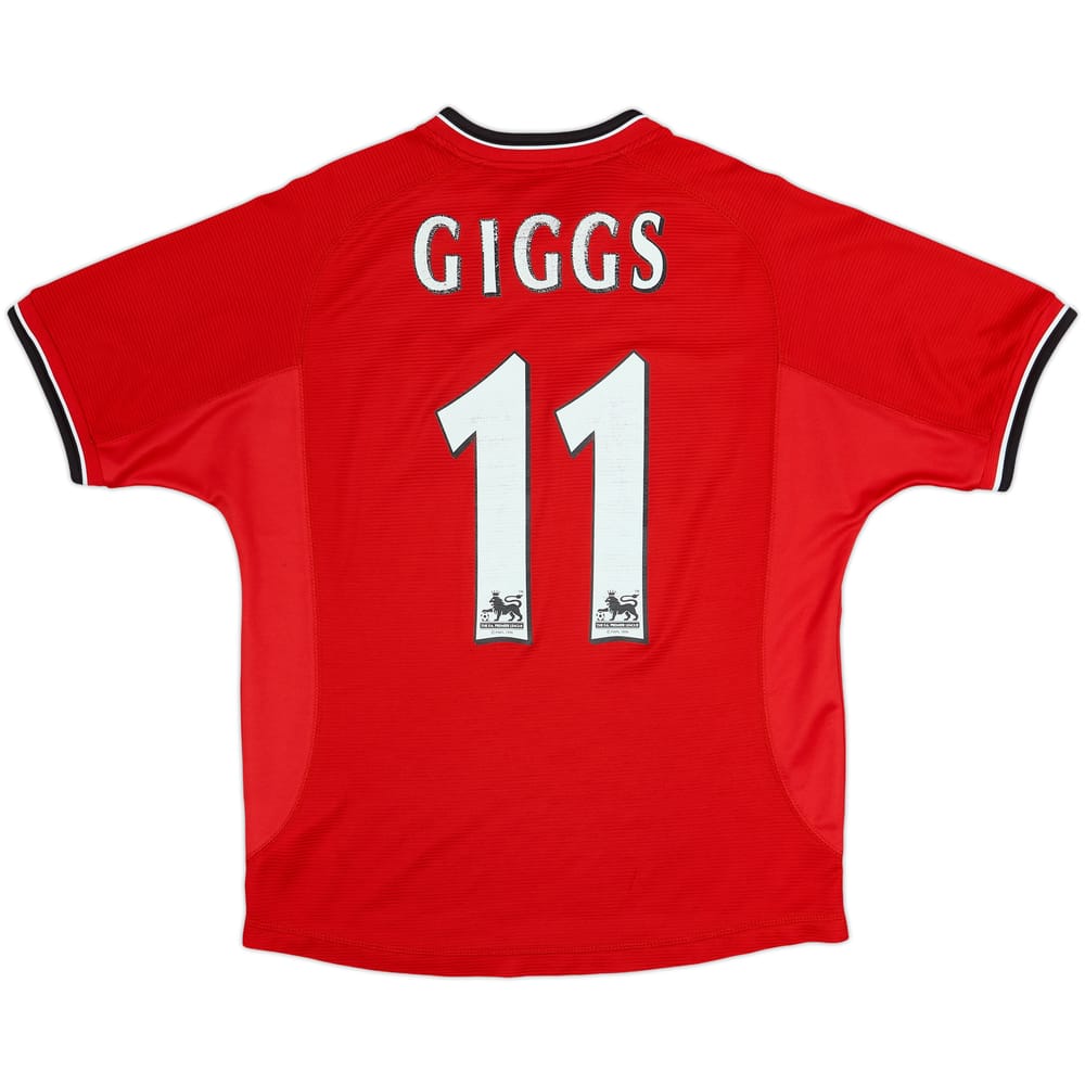 2000-02 Manchester United Home Shirt Giggs #11 - 5/10 - (13-14 Years)