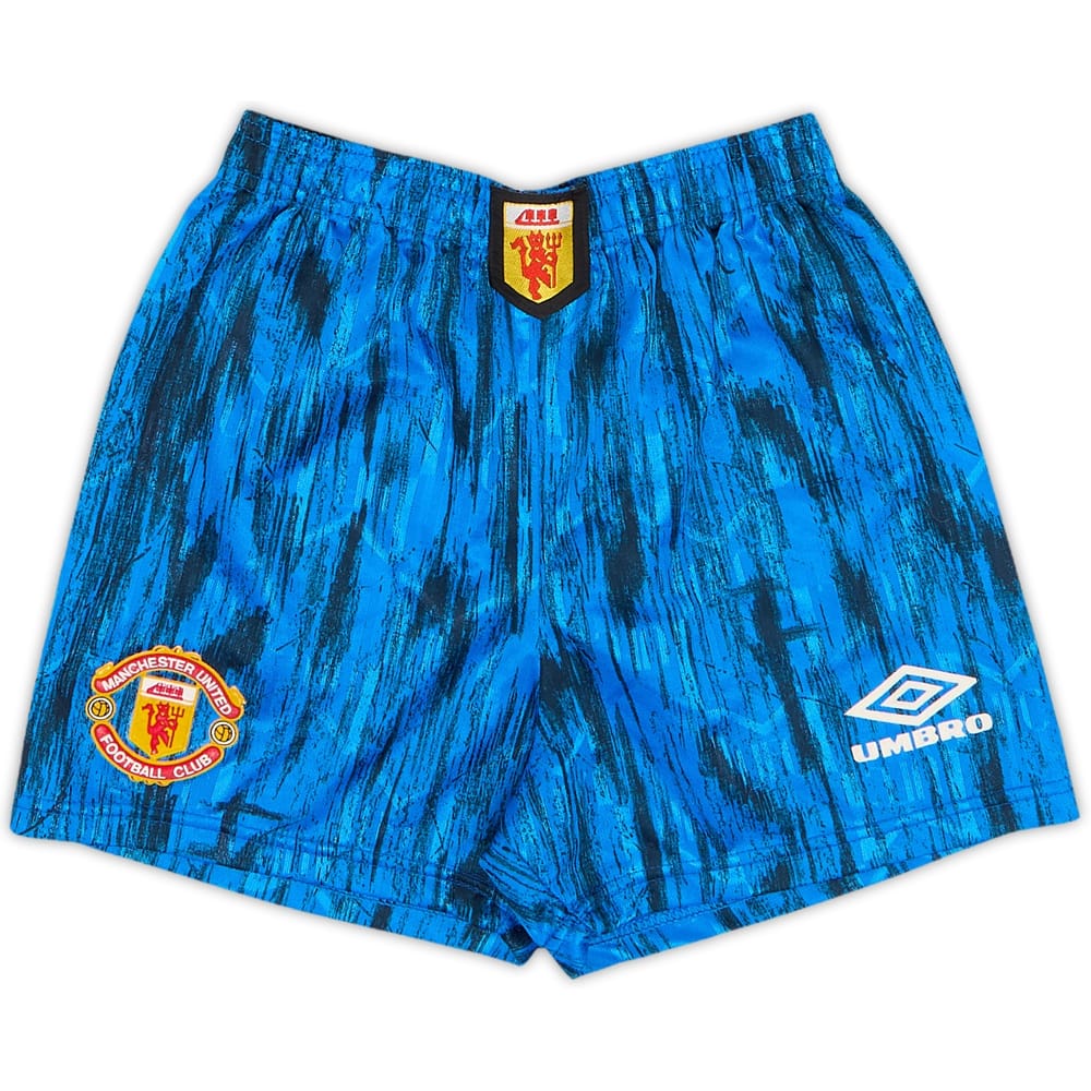 1992-93 Manchester United Away Shorts - 9/10 - (9-10 Years)