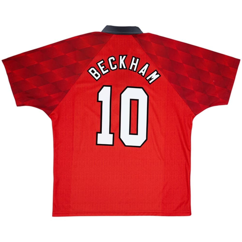 1996-98 Manchester United Home Shirt Beckham #10 - 5/10 - (XL)