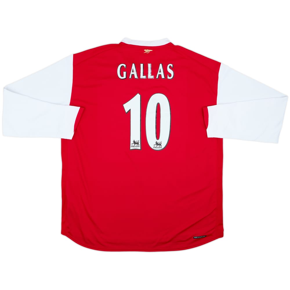 2006-08 Arsenal Home L/S Shirt Gallas #10 - 6/10 - (XXL)