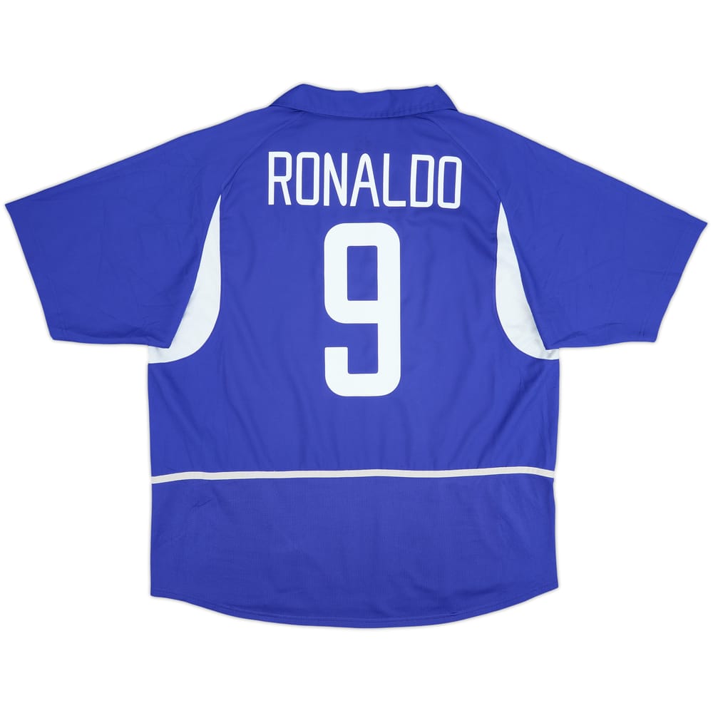 2002-04 Brazil Away Shirt Ronaldo #9 - 9/10 - (XL)