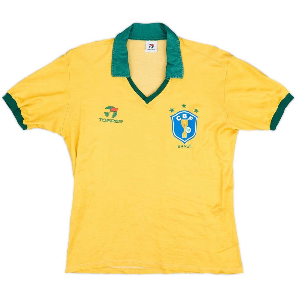 1985-88 Brazil Home Shirt - 6/10 - (L)