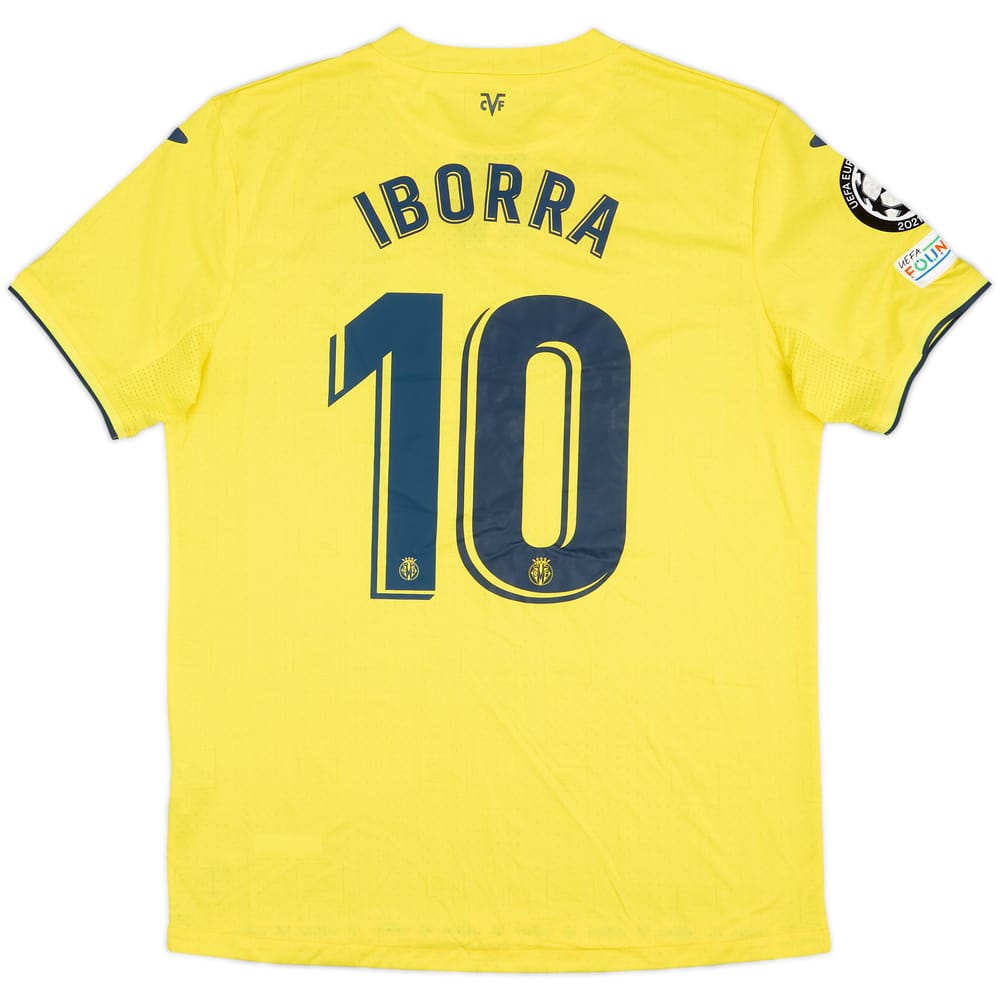 2021-22 Villarreal Match Issue Champions League Home Shirt Iborra #10