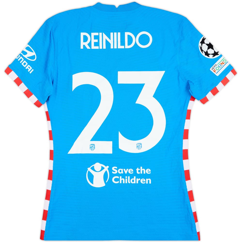 2021-22 Atletico Madrid Match Issue Champions League Third Shirt Reinildo #23