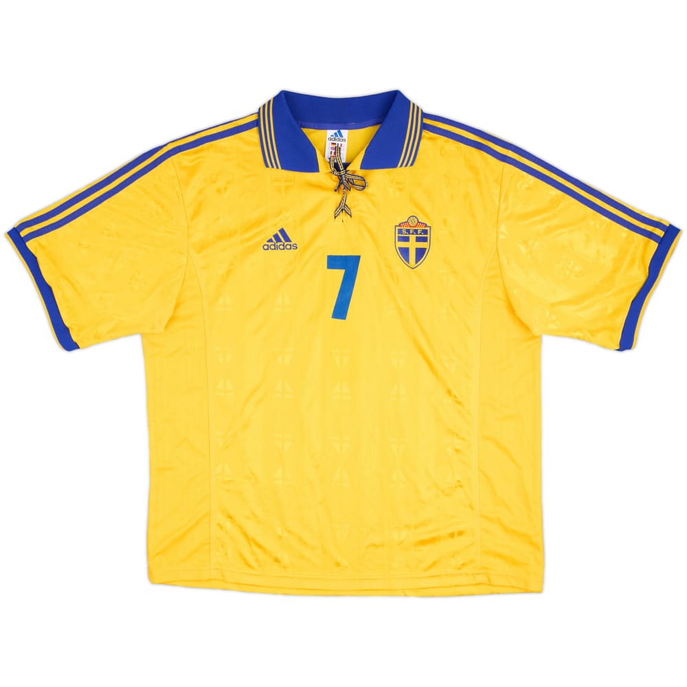 1998-99 Sweden Match Issue Home Shirt #7 (Mild)