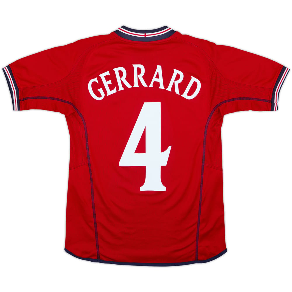 2002-04 England Away Shirt Gerrard #4 - 9/10 - (15-16 Years)
