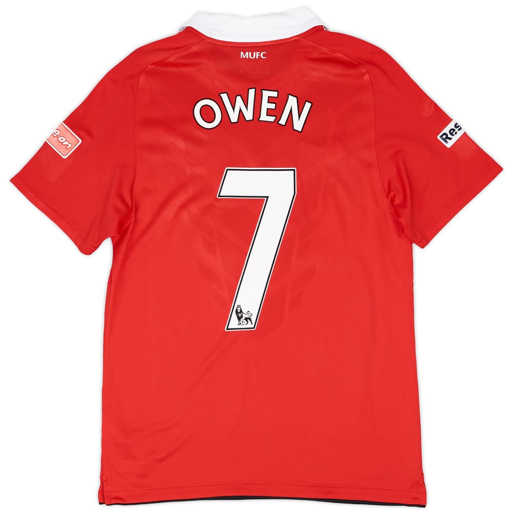 2010-11 Manchester United Match Issue FA Cup Home Shirt Owen #7