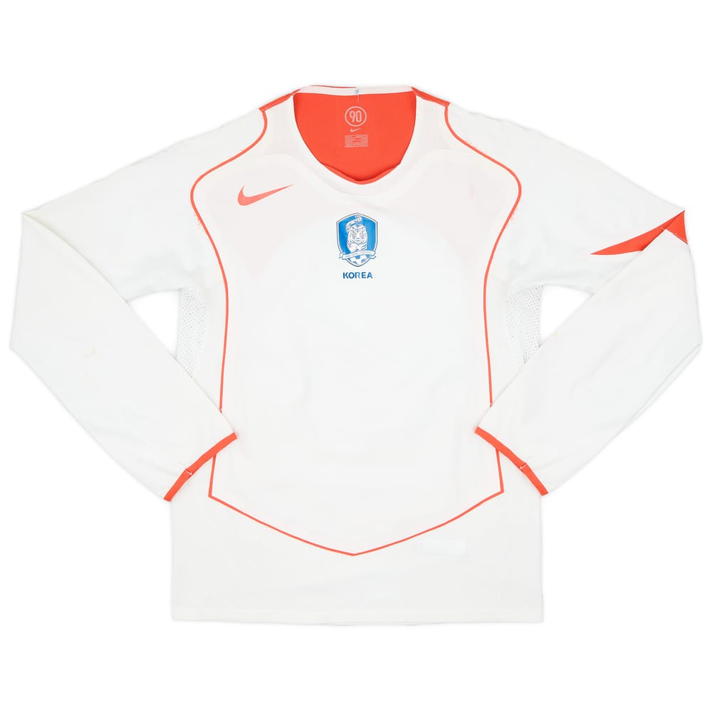 2004-06 South Korea Player Issue Away L/S Shirt - 9/10 - (S)