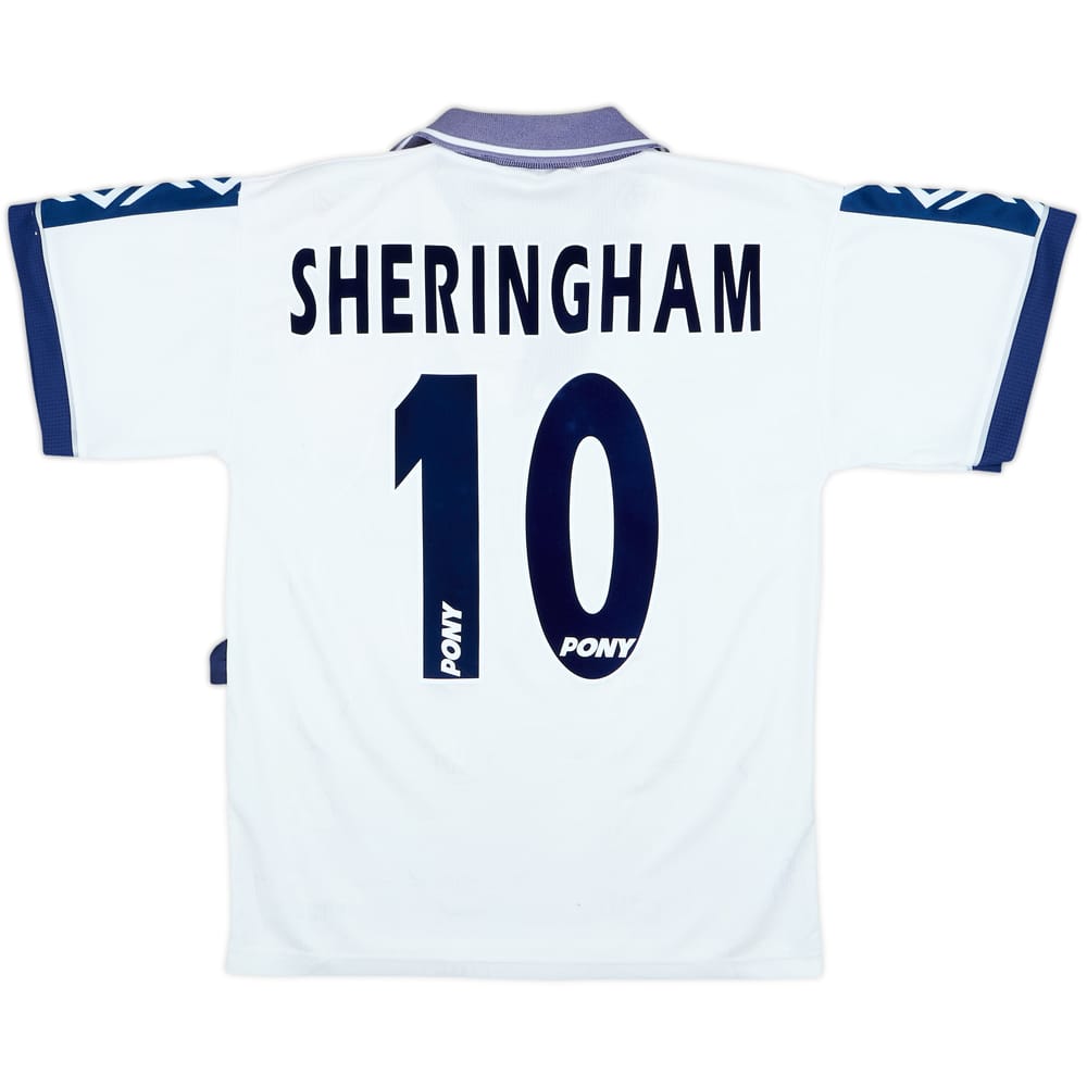 1995-97 Tottenham Home Shirt Sheringham #10 - 7/10 - (S)