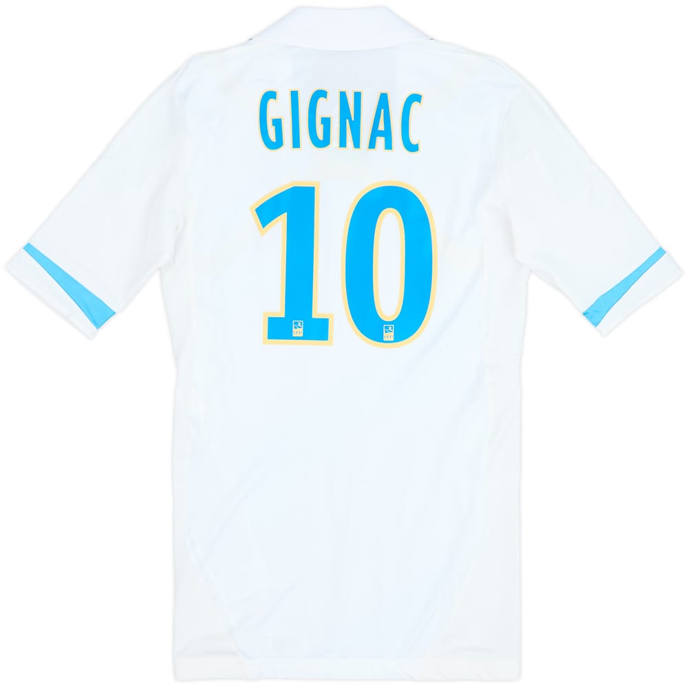2011-12 Olympique Marseille Player Issue TechFit Home Shirt Gignac #10 - 8/10 - (L)