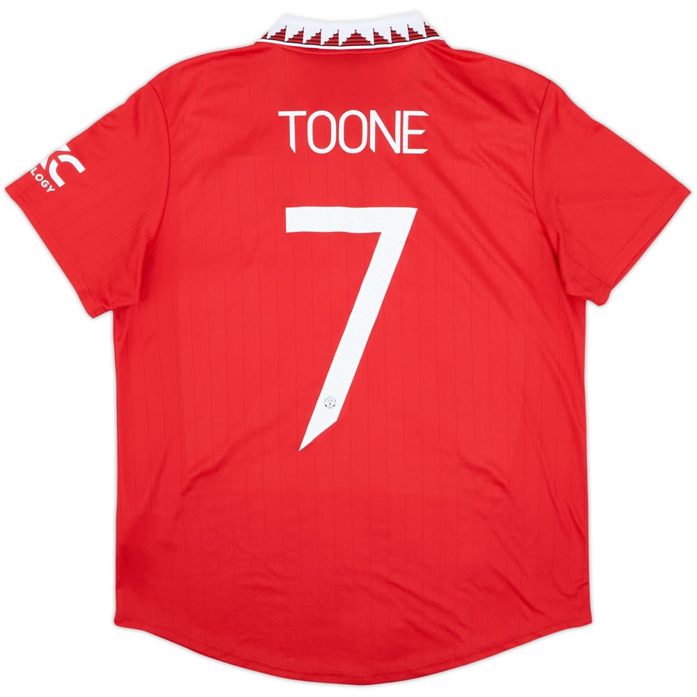 2022-23 Manchester United Home Shirt Toone #7 - 10/10 - (Women's XL)