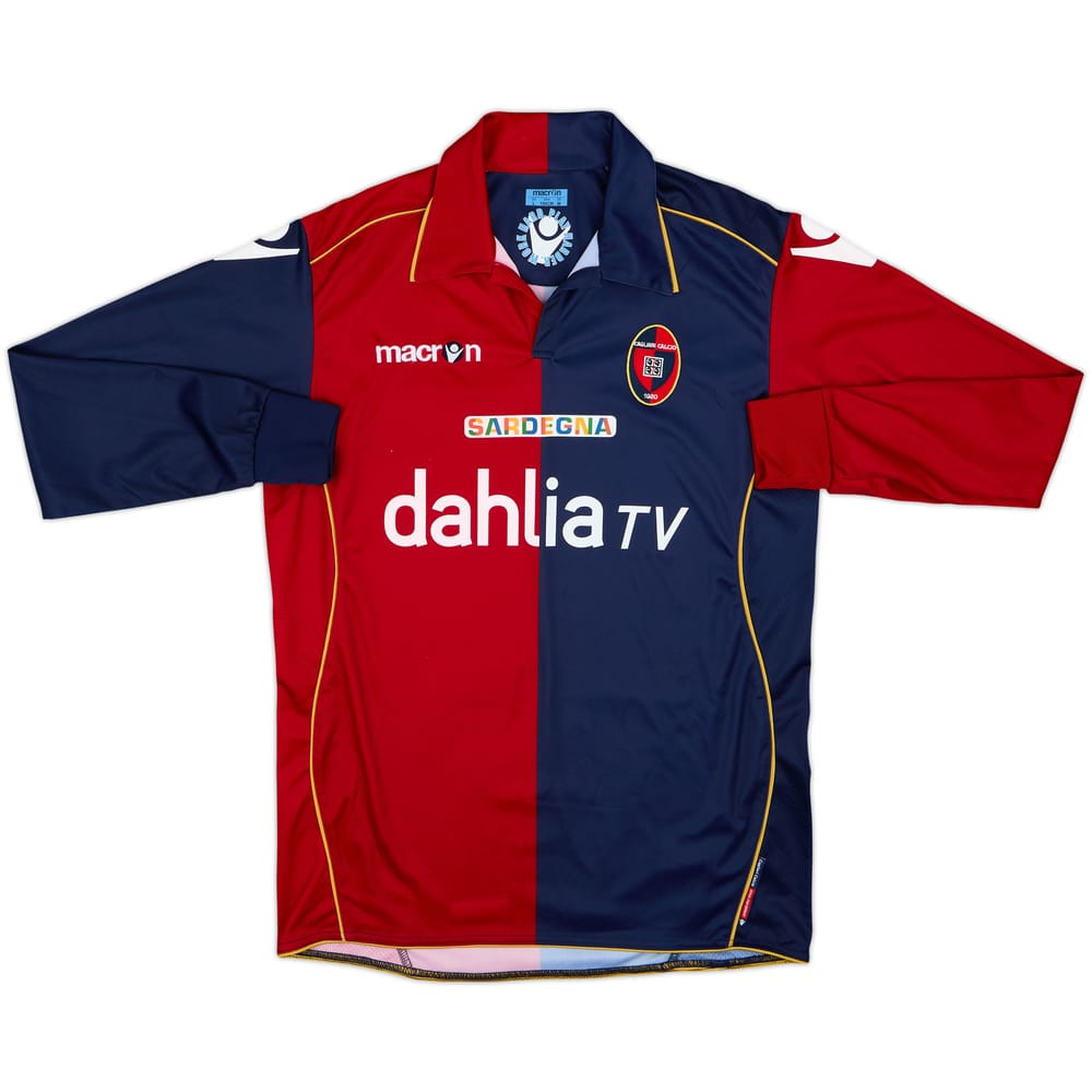 2010-11 Cagliari Home L/S Shirt - 8/10 - (L)