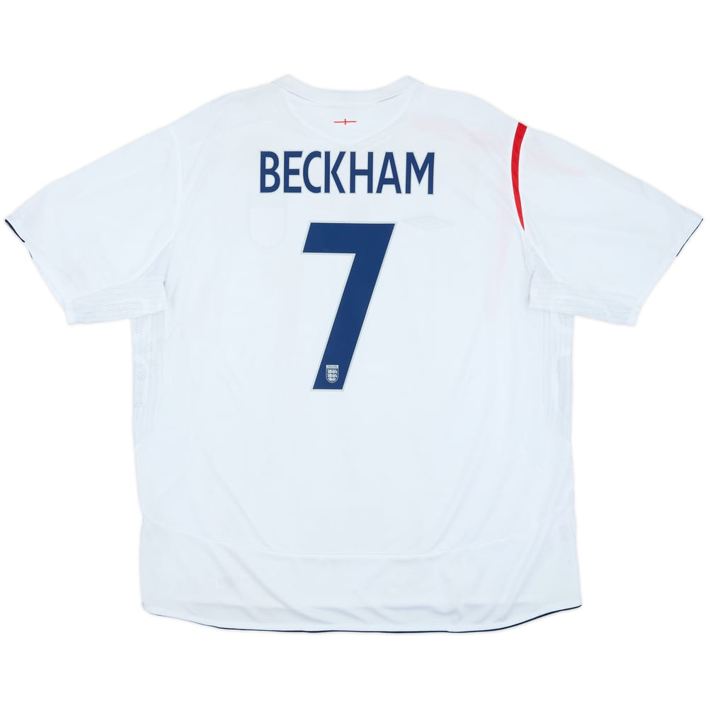 2005-07 England Home Shirt Beckham #7 - 6/10 - (3XL)