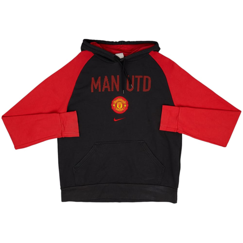 2009-10 Manchester United Nike Hooded Sweat Top - 8/10 - (XL)