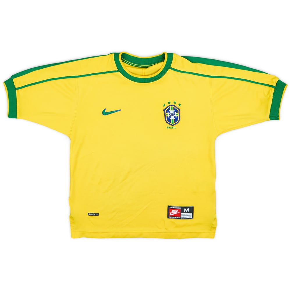 1998-00 Brazil Home Shirt - 8/10 - (M.Boys)