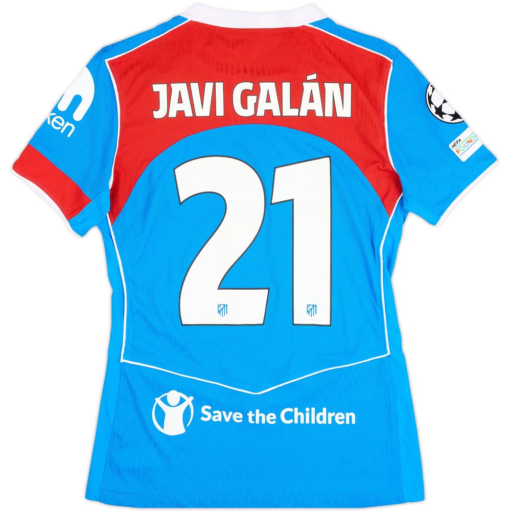 2025-26 Atlético Madrid Match Issue Champions League Third Shirt Javi Galan #21
