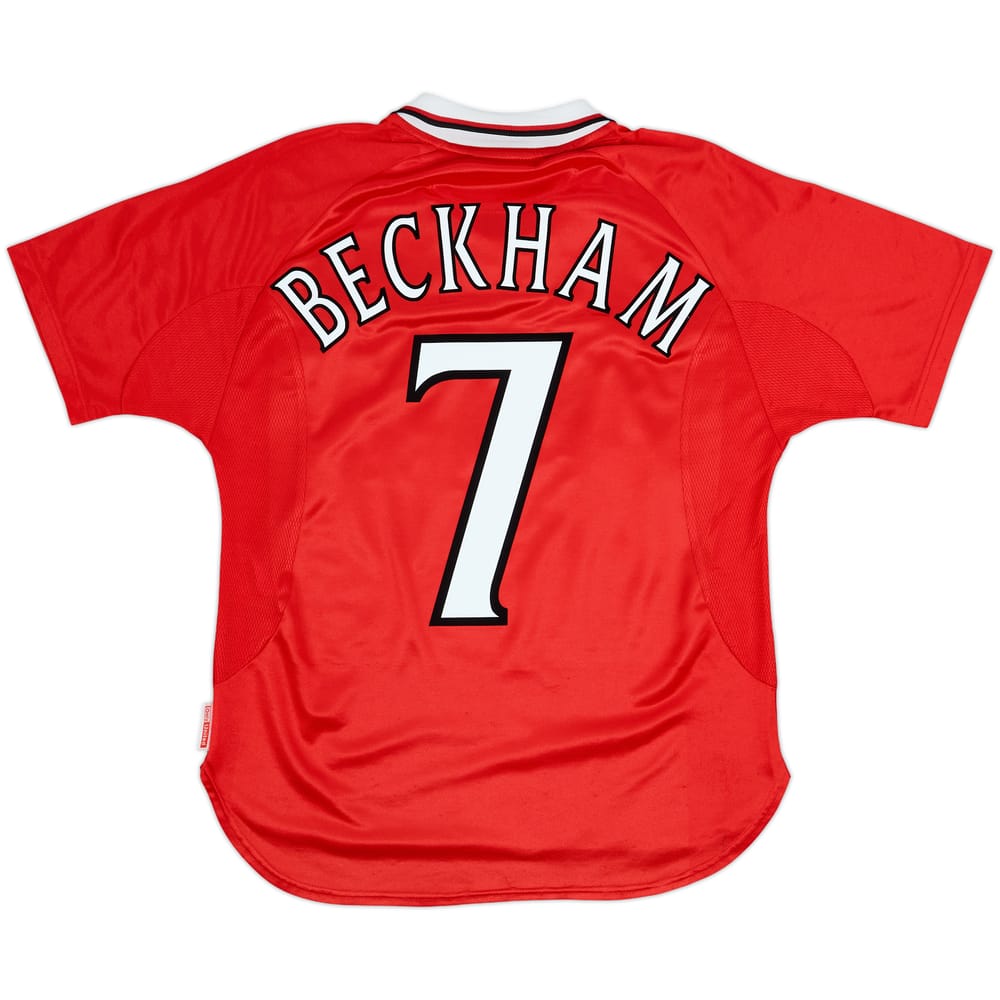 1999-00 Manchester United 'CL Winners' Shirt Beckham #7 - 6/10 - (Y)