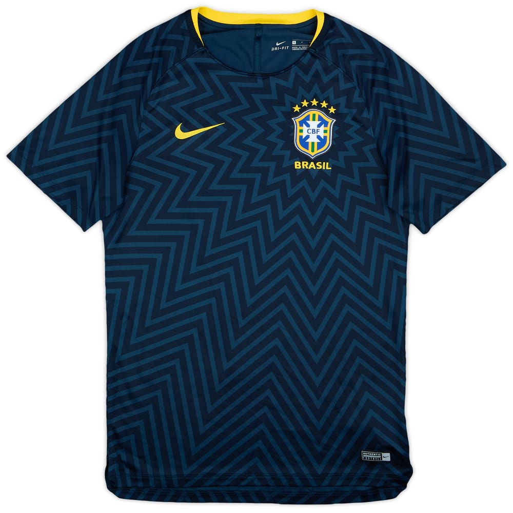 2018 Brazil Nike Pre-Match Training Shirt - 9/10 - (S)