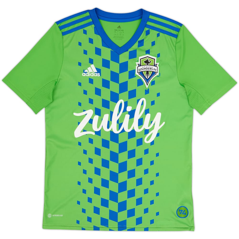 2022-23 Seattle Sounders Home Shirt - 8/10 - (L.Boys)