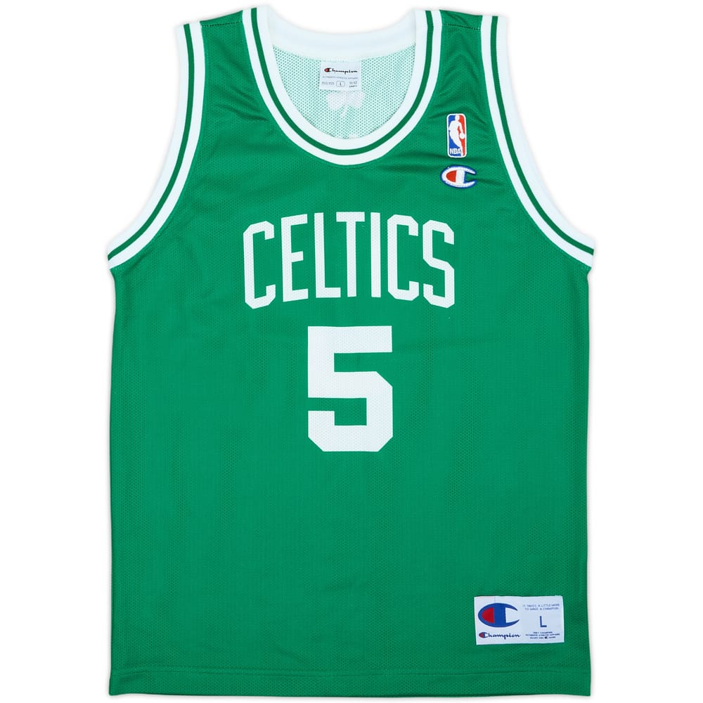 2007-10 Boston Celtics Garnett #5 Champion Away Jersey - 9/10 - (L.Boys)