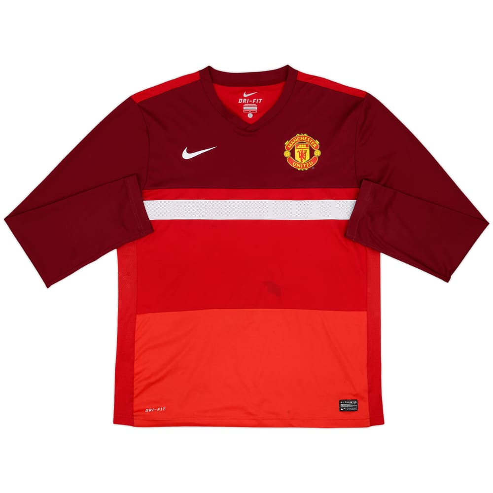 2011-12 Manchester United Nike Training L/S Shirt - 6/10 - (L)