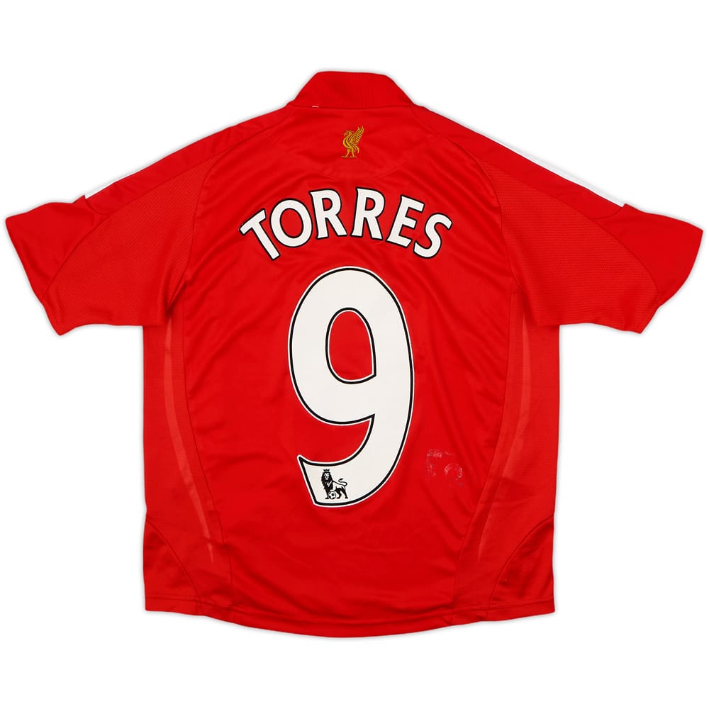 2008-10 Liverpool Home Shirt Torres #9 - 4/10 - (7-8 Years)