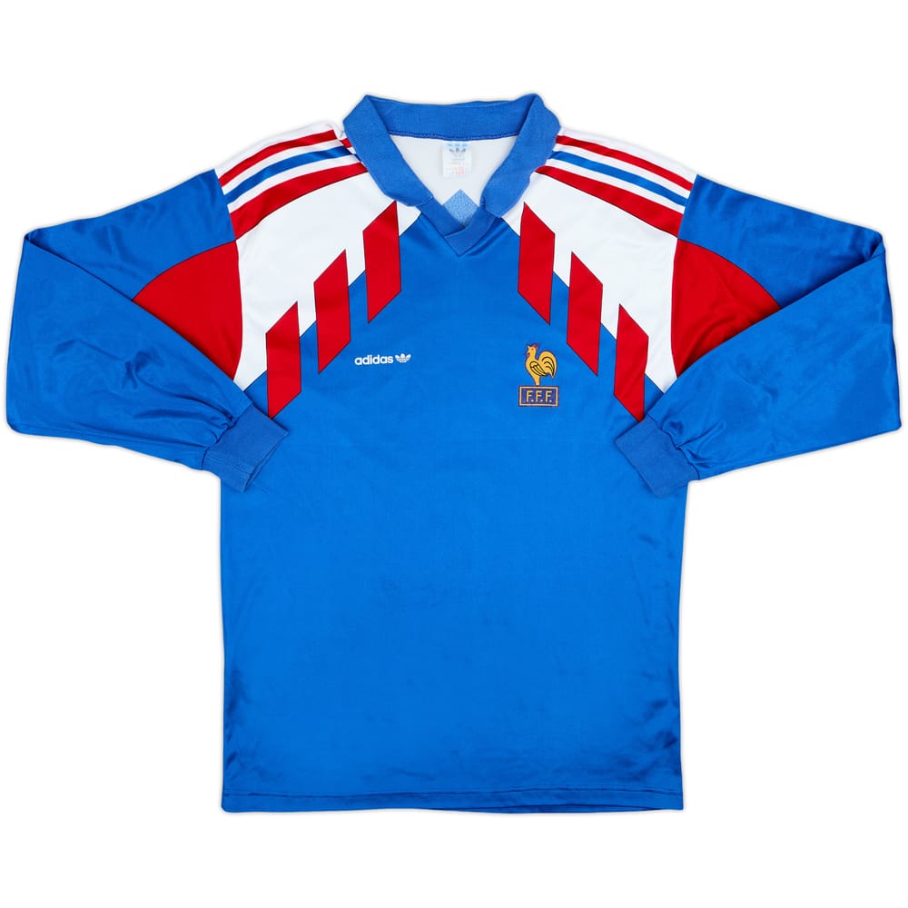 1990-92 France Home L/S Shirt - 6/10 - (L)