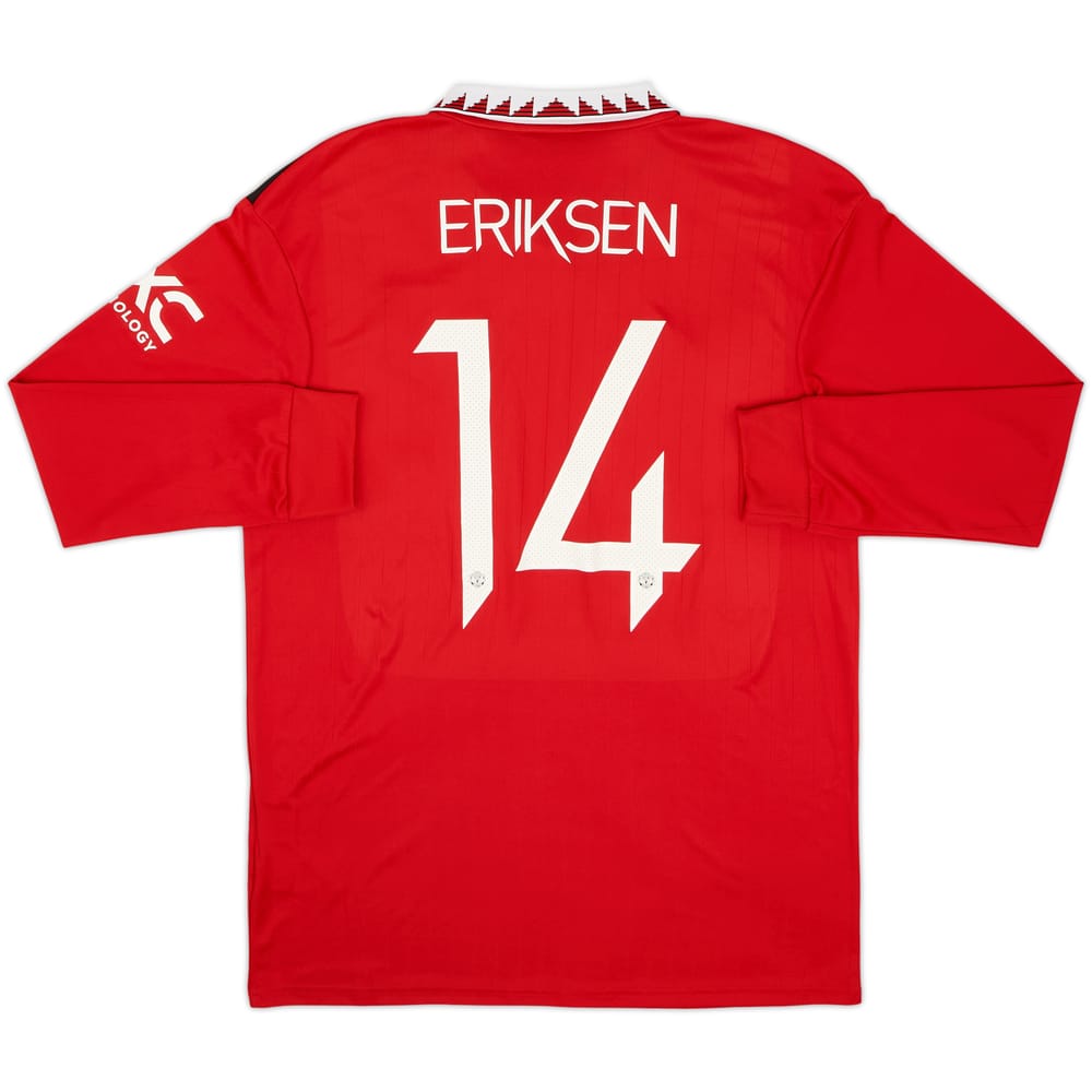 2022-23 Manchester United Home L/S Shirt Eriksen #14 - 10/10 - (L)