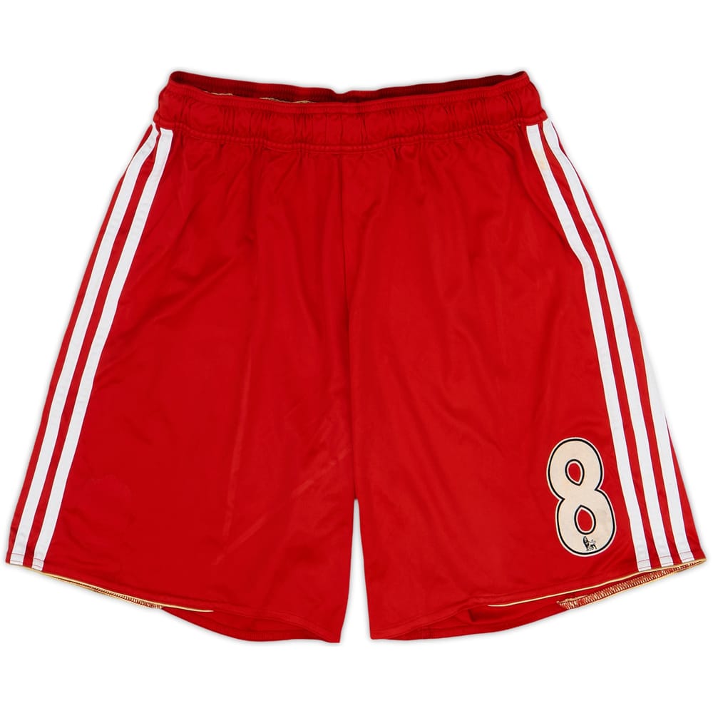 2010-11 Liverpool Home Shorts #8 (Gerrard) - 6/10 - (M)