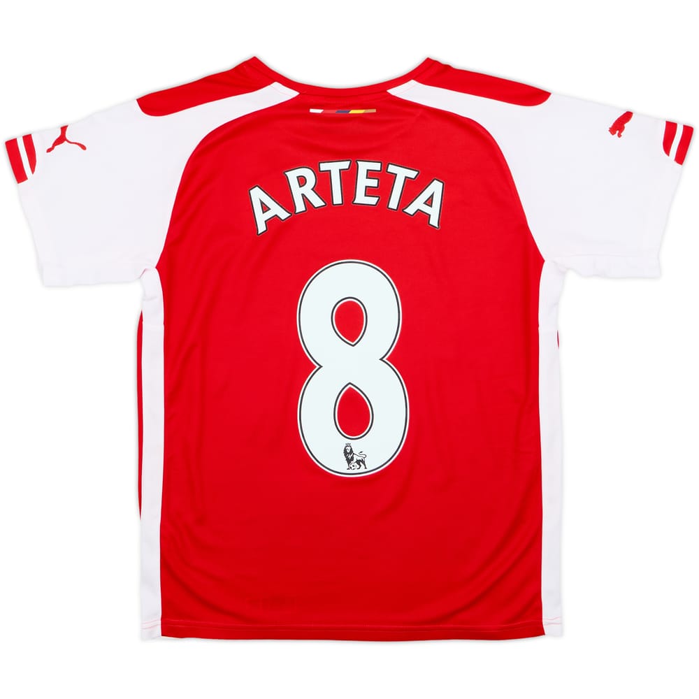 2014-15 Arsenal Home Shirt Arteta #8 - 8/10 - (13-14 Years)