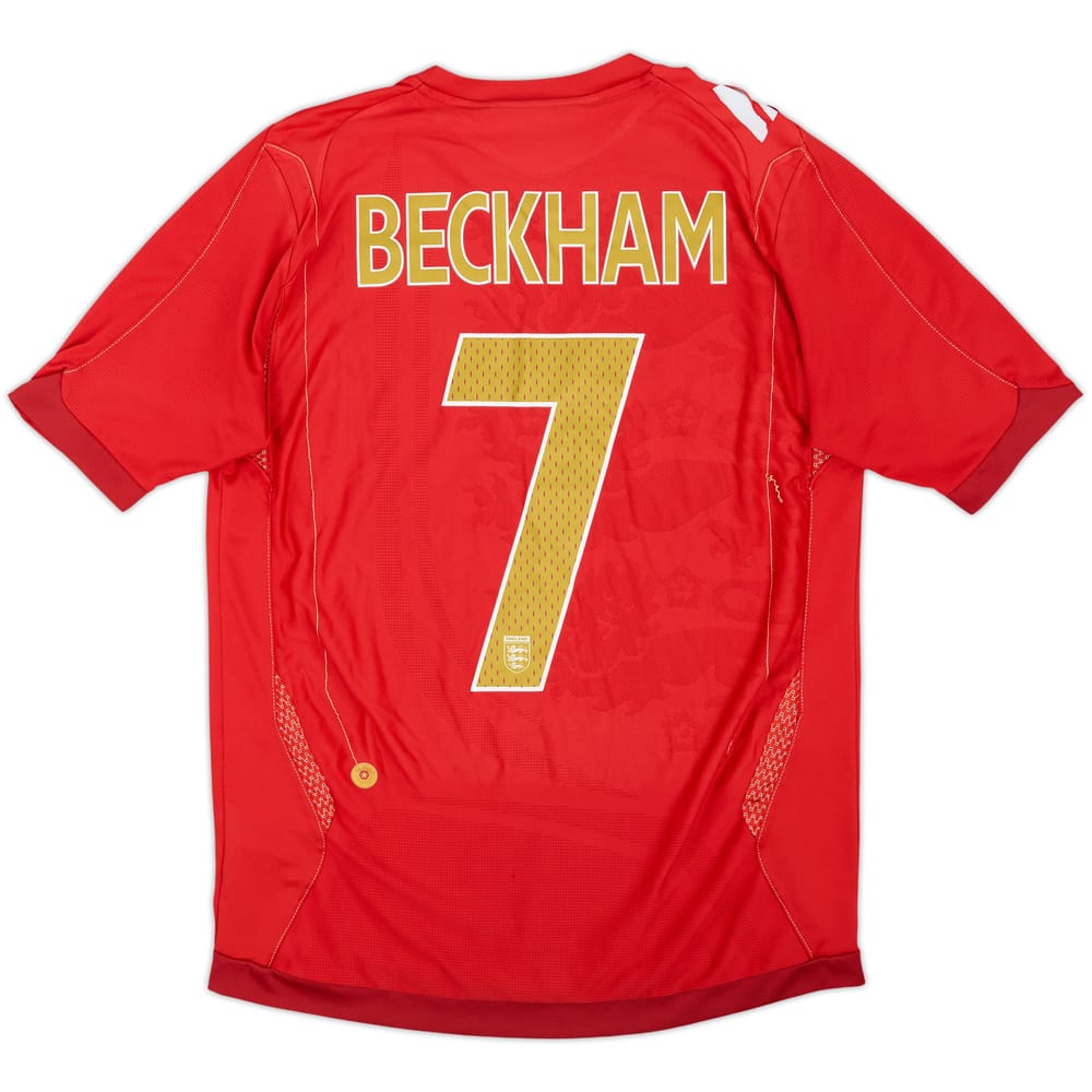 2006-08 England Away Shirt Beckham #7 - 6/10 - (S)